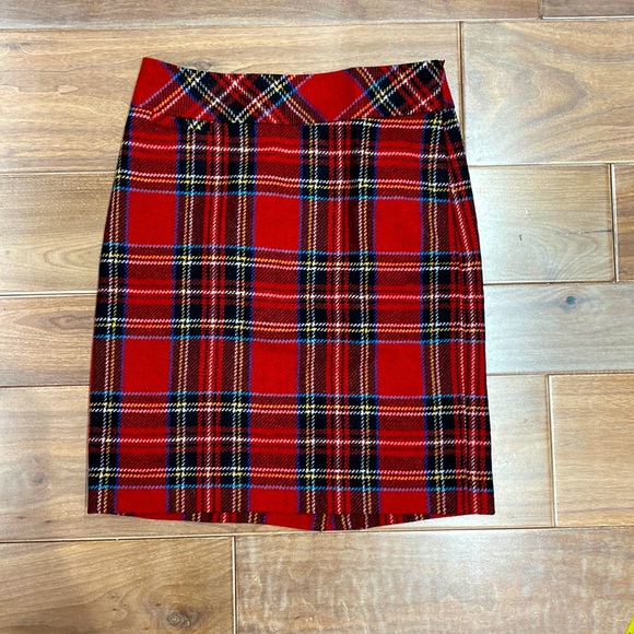 NWOT L.L. Bean women's size 6 wool plaid skirt - Picture 1 of 9